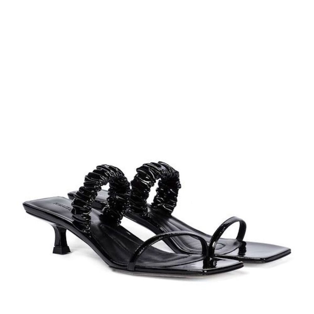 KHAITE Georgia Heeled Sandal | Patent Leather | Black | Great Condition